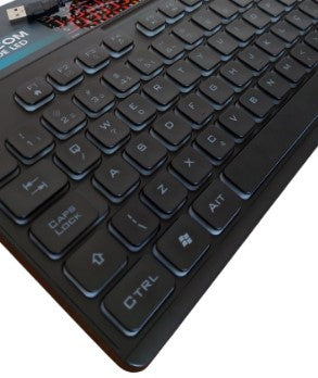 Teclado RGB com Fio USB ABNT2 Exbom BK-155C
