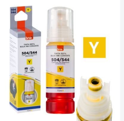 Tinta Refil 544 Yellow para Impressora Epson 70ml BRW TR5443