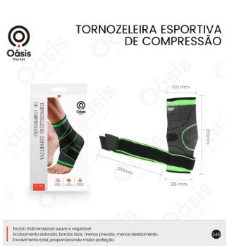 Tornozeleira Esportiva de Compressão Oasis OIF-7404