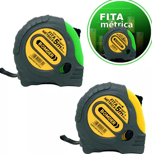 Trena 5m x 25mm Emborrachada com Trava Bomder BOM-6504