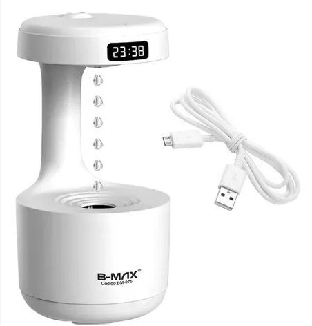 Umidificador Anti-Gravidade 800ml 5W USB Ilusão de Óptica B-Max BM-075