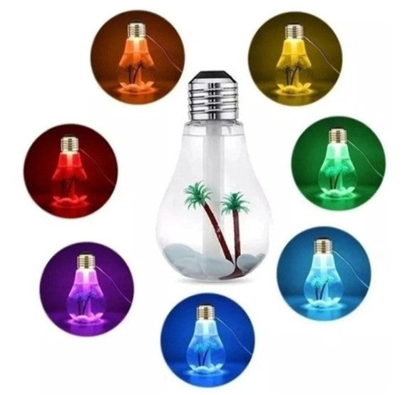 Umidificador de Ar em Formato de Lâmpada com LED 400ml Luatek LKJ-109