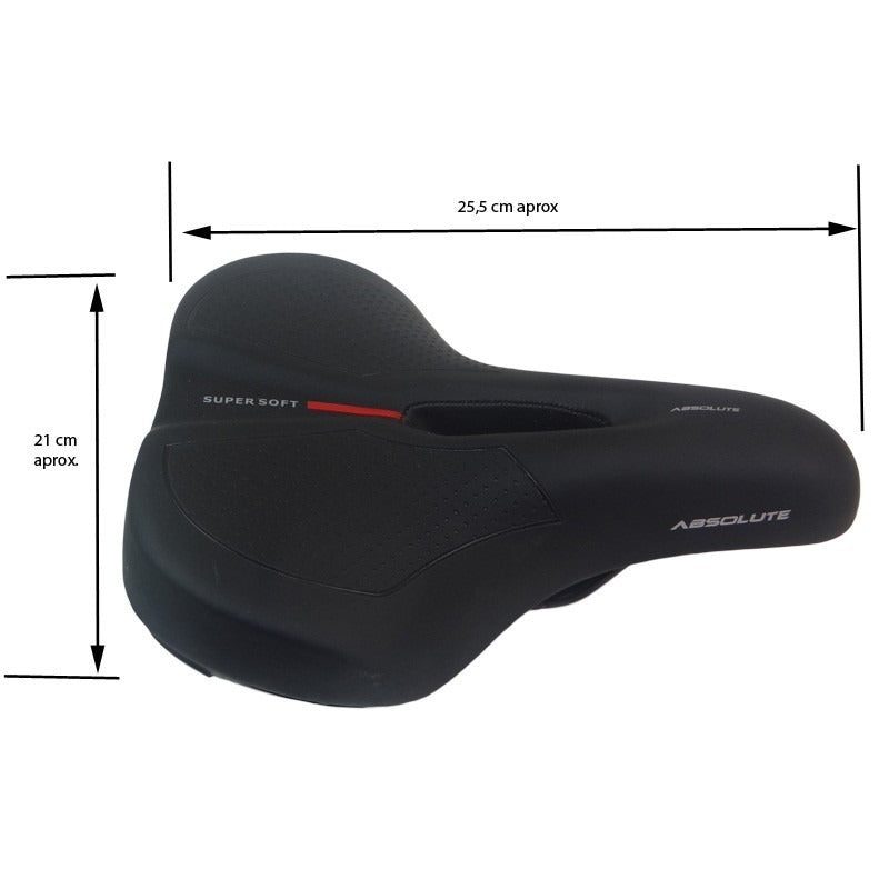 Selim Bike Conforto Absolute Vd851d Vazado Super Soft City