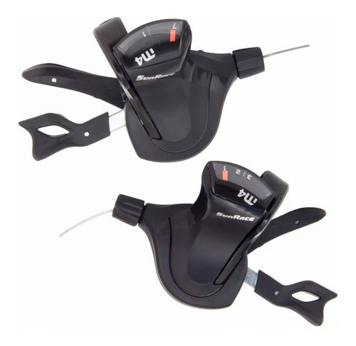 Alavanca Trocador Passador Câmbio Sunrace M400 7v S/manete