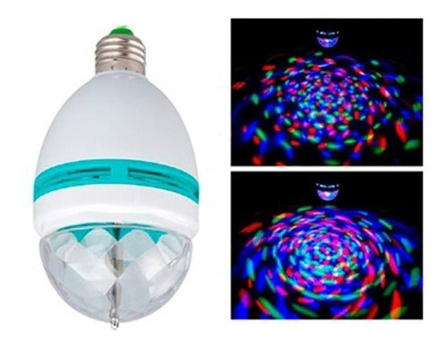 Lâmpada Globo De Luz Led Rgb Giratória Dj Jogo De Luz W998