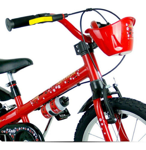 Bicicleta Infantil Nathor Aro 16 Bella Vermelha Feminina