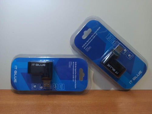 Mini Hub Usb 4 Portas Alta Velocidade 2.0 It-blue Le-5561