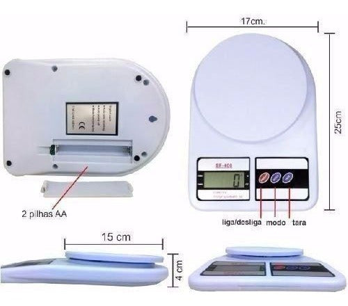 Balança Digital Precisão 1g Até 10kg Cozinha Culinária Bolo