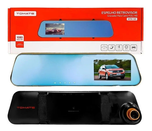 Espelho Retrovisor Câmera Ré Frontal Infravermelho Mtm-143