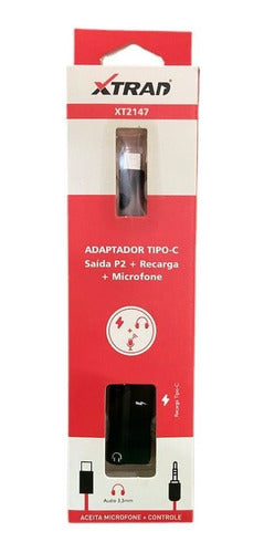 Adaptador Tipo C Para P2 Fone Com Carregamento 3.5mm Xt-2147