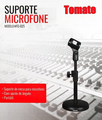 Suporte De Mesa Para Microfone Portátil Studio Radio Mtg-025