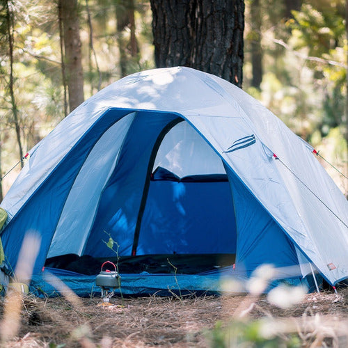 Barraca de Camping Nautika Dome Acampamento 5 Pessoas Cinza e Azul