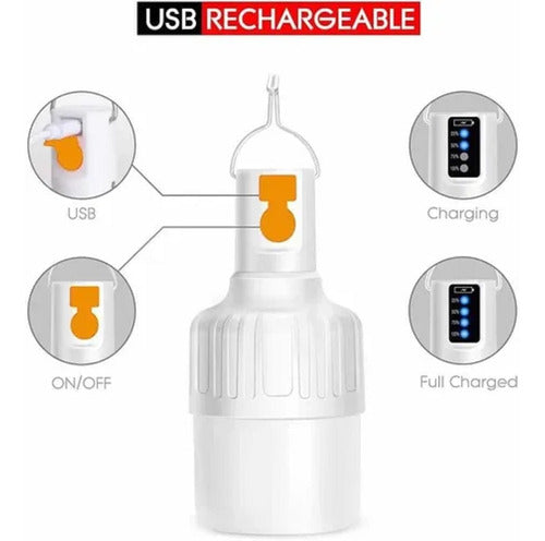 Lâmpada Led Bulbo Luz Emergência 38w 6000k Usb Dp-7813