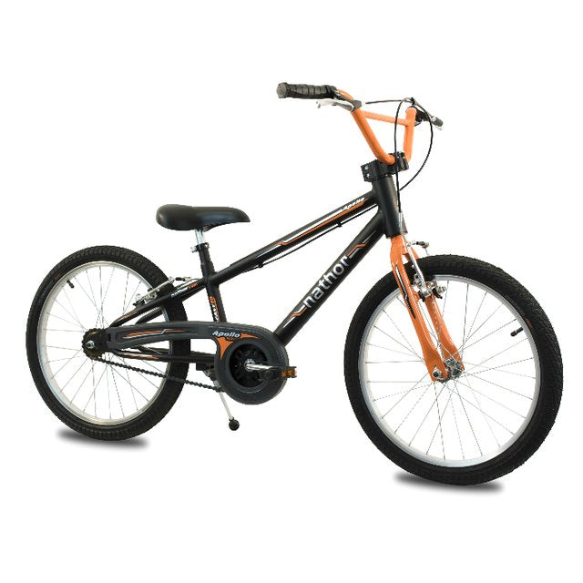 Bicicleta Infantil Aro 20 Masculina Preta e Laranja Nathor