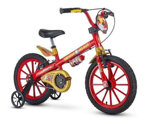 Bicicleta Infantil De Menino Aro 16 Nathor Homem De Ferro