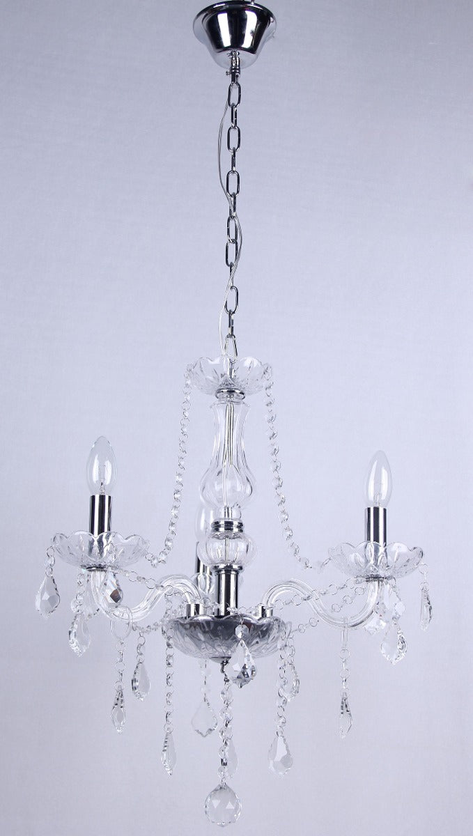 Lustre Maria Thereza 3 Lâmpadas Transparente