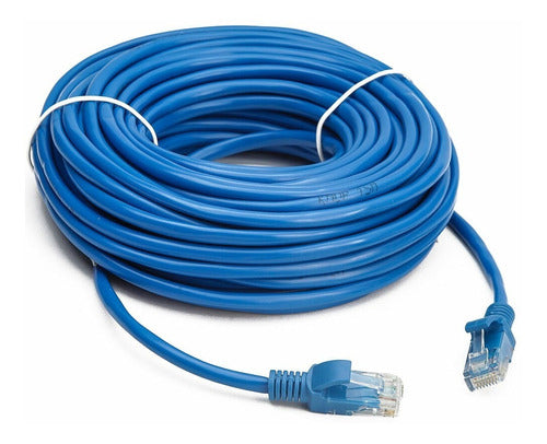 Cabo De Rede Rj45 Com 15 Metros Azul Knup - Kp-c14 15m