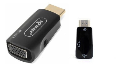 Adaptador Entrada Hdmi Para Vga Conversor Áudio P2 Kp-3469