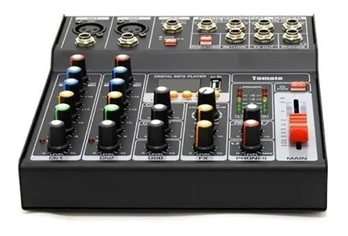 Mesa De Som Profissional Mixer Efeitos 5 Canais Usb Tyt-005