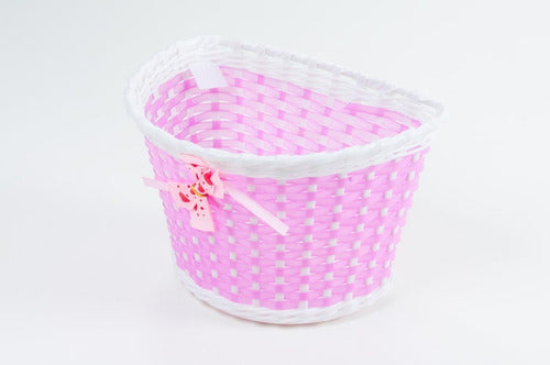 Cesta Cestinha Dianteira Plástico De Bike Infantil Rosa