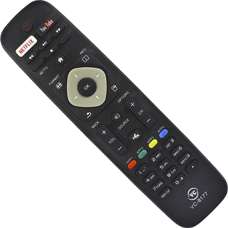 Controle Remoto Compatível Com Tv Led Philips Vc-8177