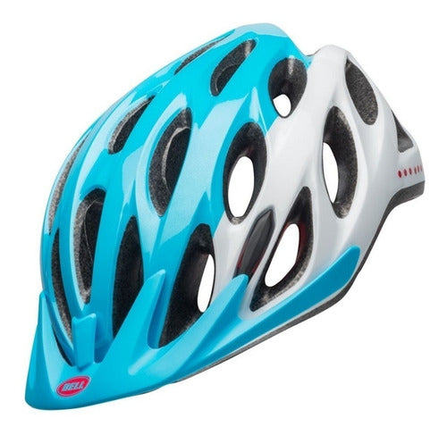 Capacete Ciclismo Feminino Bell Coast Azul/branco UW