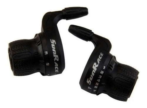 Alavanca De Marcha Sunrace Twist Shifter M27 3x7v Com Cabos