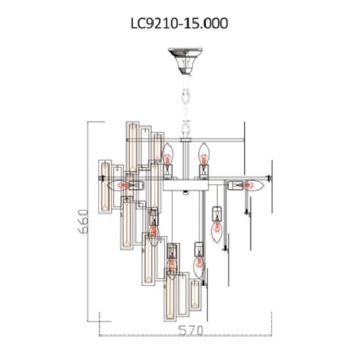 Lustre Hera Transparente Com Metal