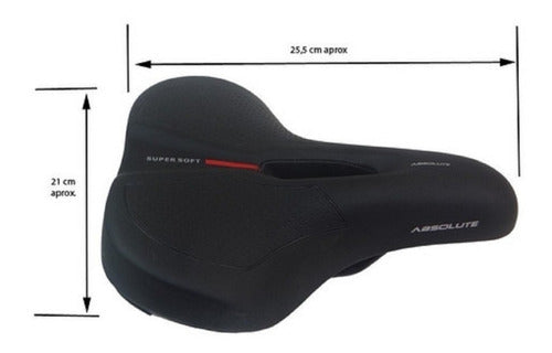 Selim Bike Conforto Absolute Vd851d Vazado Super Soft City