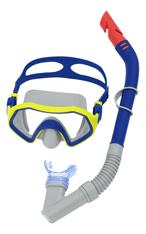 Kit De Mergulho Snorkel C/ Máscara Crusader Infantil Bestway