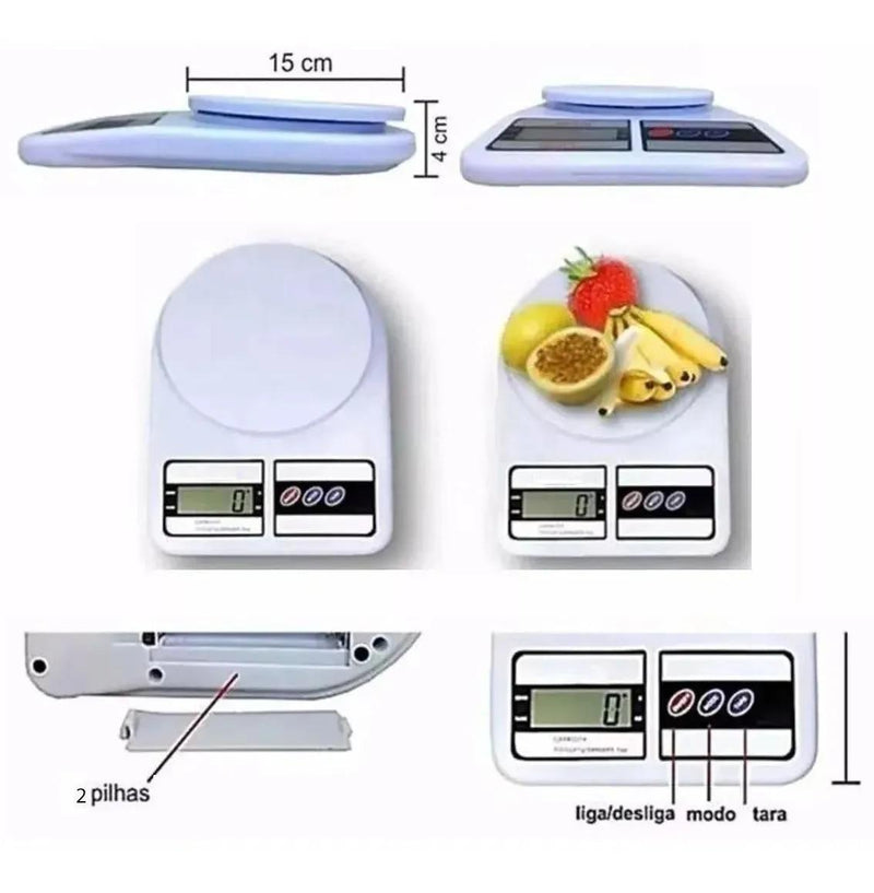 Balança Digital Precisão 1g Até 10kg Cozinha Culinária Bolo