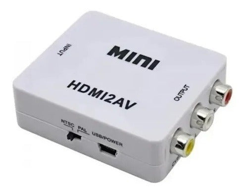 Adaptador Conversor Hdmi 2 Av Le-4113