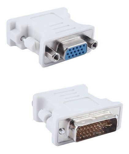 Adaptador Dvi-i 24+5 Pinos Macho P/ Vga 15 Pinos Femea