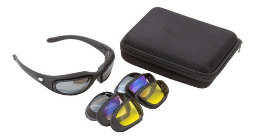 Óculos Tático Tarek Ntk 4 Lentes Proteção Uv Airsoft Tiro