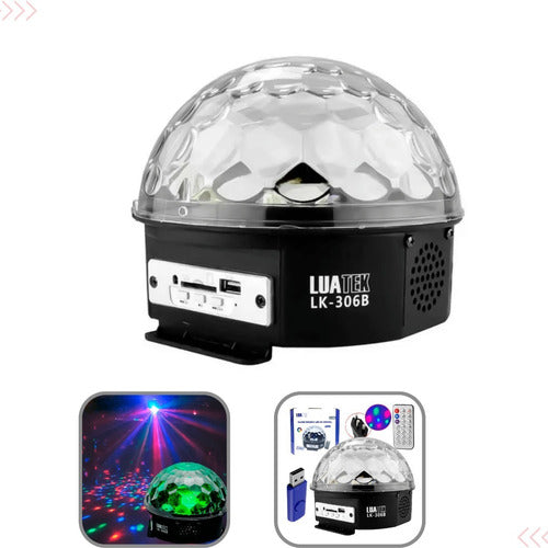 Globo Magico 6 Cores De Luz Usb Led Rgb Cristal Lk-306b