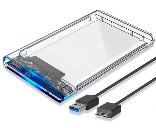 Case Hd Externo Transparente Notebook Sata 2.5 Usb 3.0 Bm757