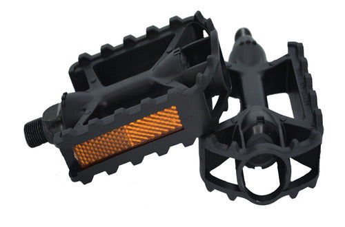 Pedal 1/2 Mtb Nylon Preto Com Esfera