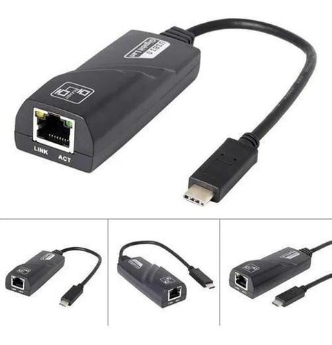 Adaptador Conversor Usb Type-c 3.0 Rj45 F 10/100/1000