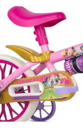 Bicicleta Infantil Aro 12 Nathor Princesas Com Rodinhas