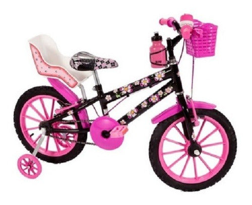 Cadeirinha Bike Para Boneca Branca E Rosa Para Bicicleta