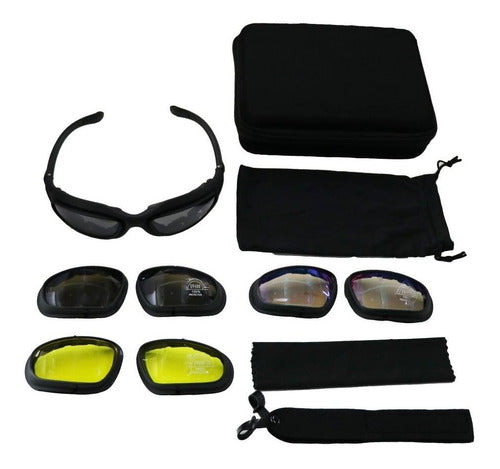 Óculos Tático Tarek Ntk 4 Lentes Proteção Uv Airsoft Tiro