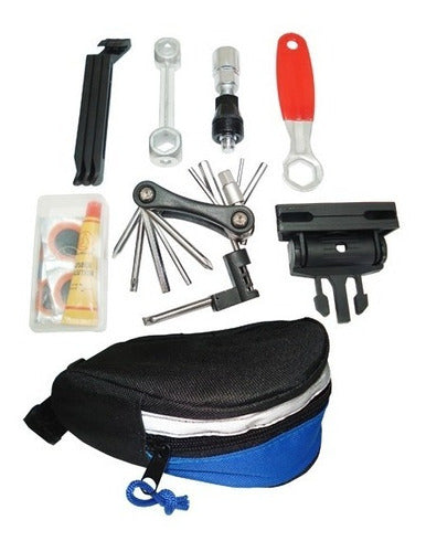 Bolsa De Selim Kit Ferramentas Reparo Chaves Bike Bicicleta