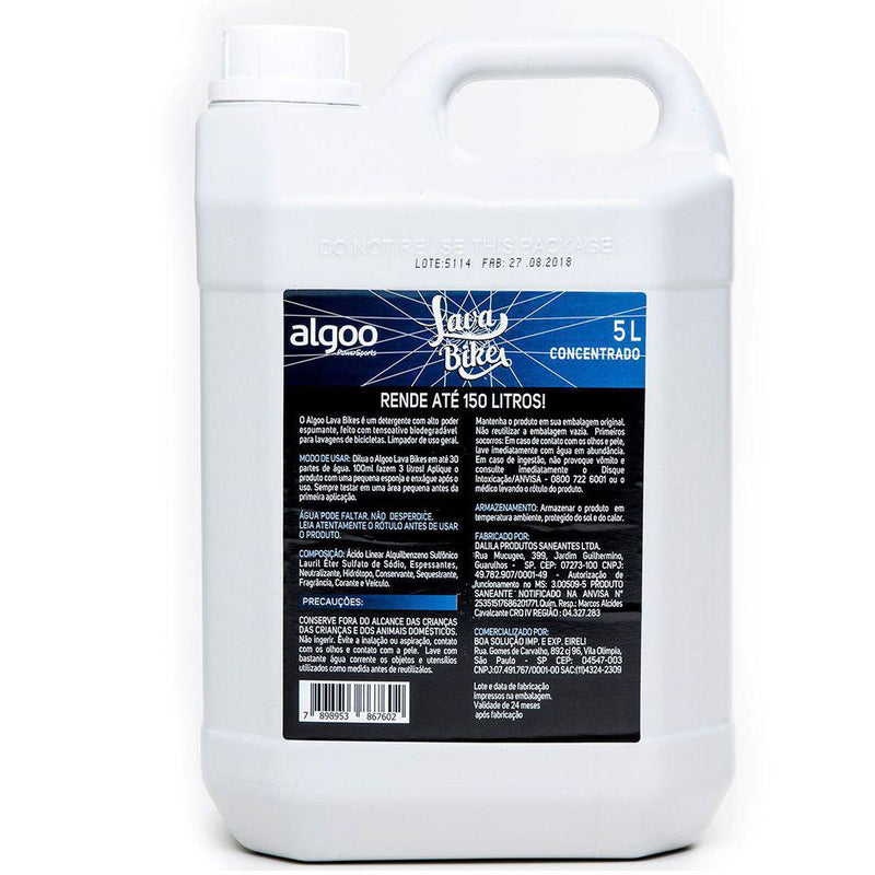 Shampoo P/ Bike Algoo Powersports Lava Bike 5l Concentrado