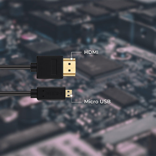 Cabo Hdmi X Mini-hdmi 2.0 1080p Hdr Alta Velocidade 3 Metros