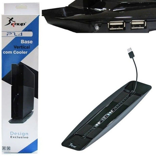 Base Vertical Knup Carregador 2 Usb Cooler 2 Cooler Ps4