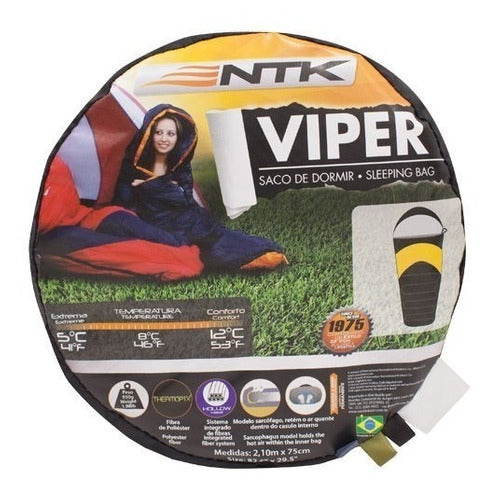 Saco Dormir Viper 5ºc A 12ºc Hollowfiber 2m Ntk