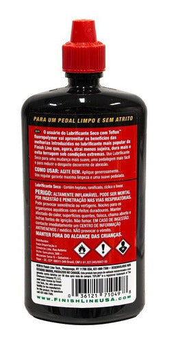 Lubrificante Corrente De Bike Finish Line Seco Teflon 240ml