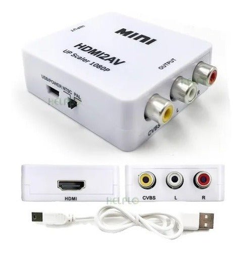 Adaptador Conversor Hdmi 2 Av Le-4113