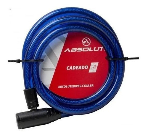 Cadeado Bike Moto Absolute 1mx6mm Espiral Com Chave