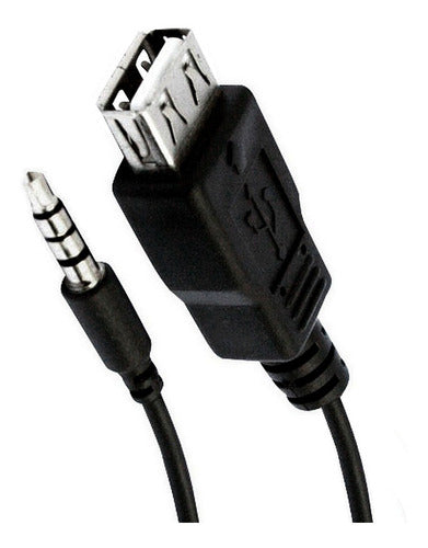 Cabo Adaptador Usb Femea P3 Macho Entrada Auxiliar 1,5m